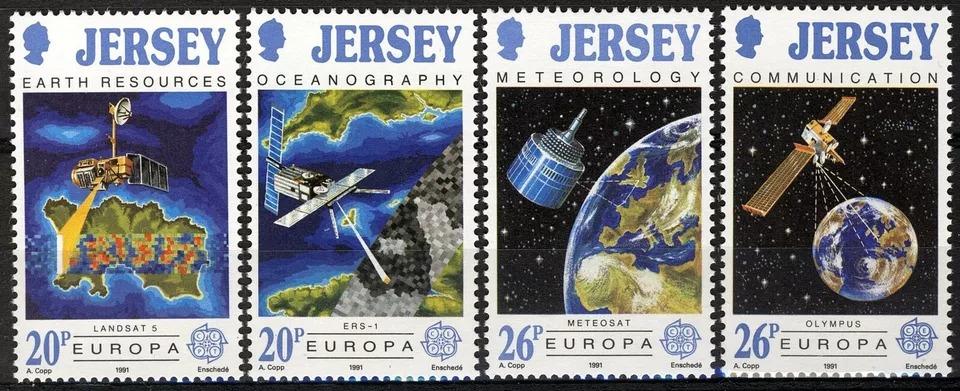 Jersey 1991 3,5€ EUROPA - Evropský vesmírný průzkum, Družice
