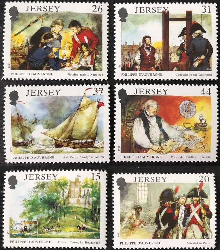 Jersey 1991 7€ 175 let smrti Philippe D’Auvergne, Napoleonské války