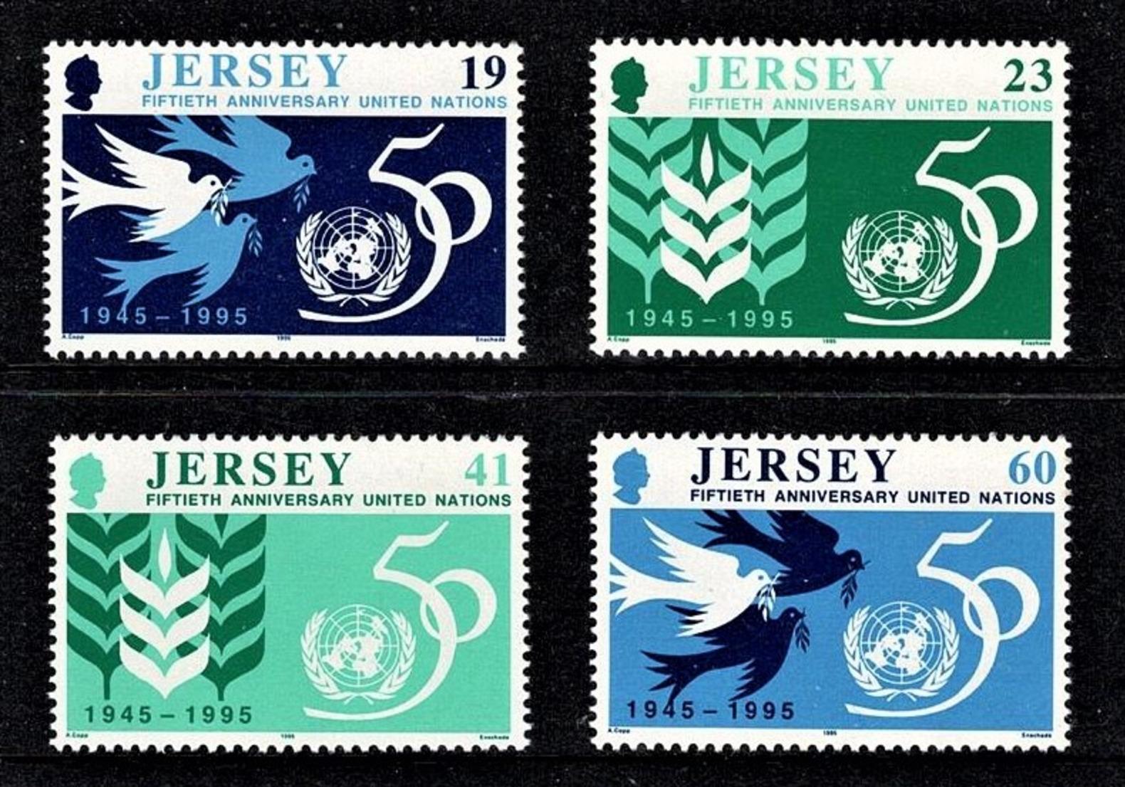 Jersey 1995 5,5€ 50 let OSN, Organizace a holubice