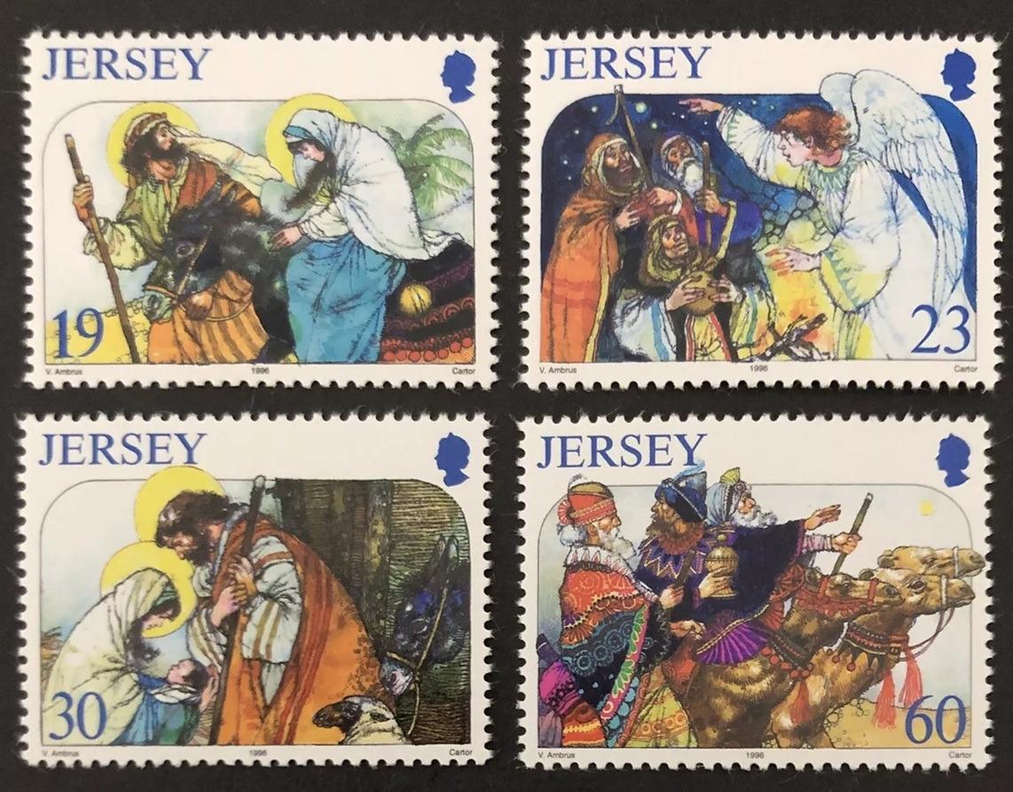 Jersey 1996 4,5€ Vánoce a svatá rodina, Ježíšek a Marie