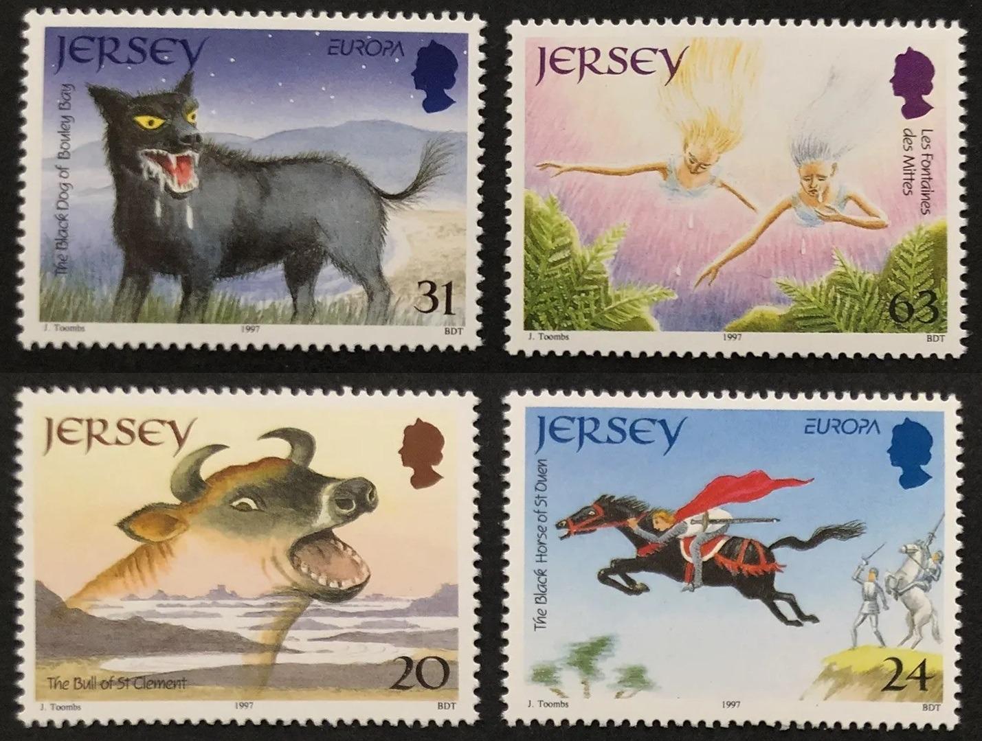 Jersey 1997 5,5€ EUROPA- pohádky a legendy, Vlk a koně