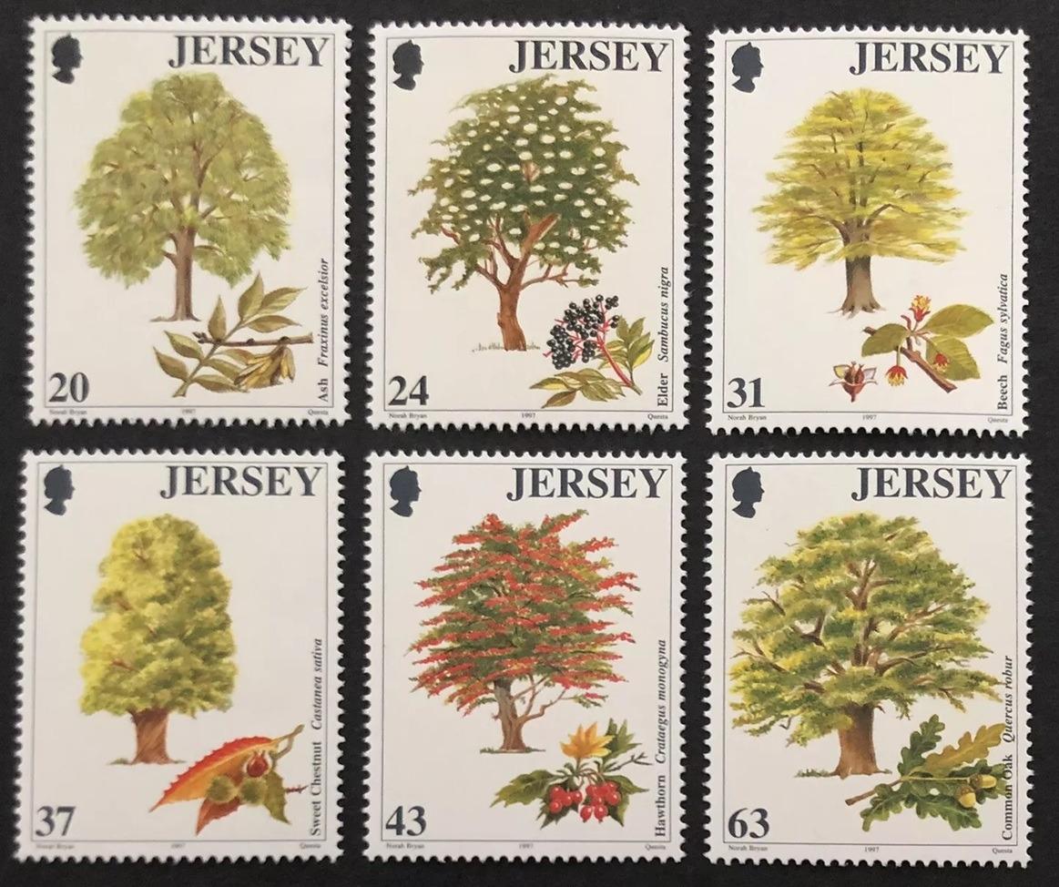 Jersey 1997 8€ Stromy a jejich květy a plody, Flora
