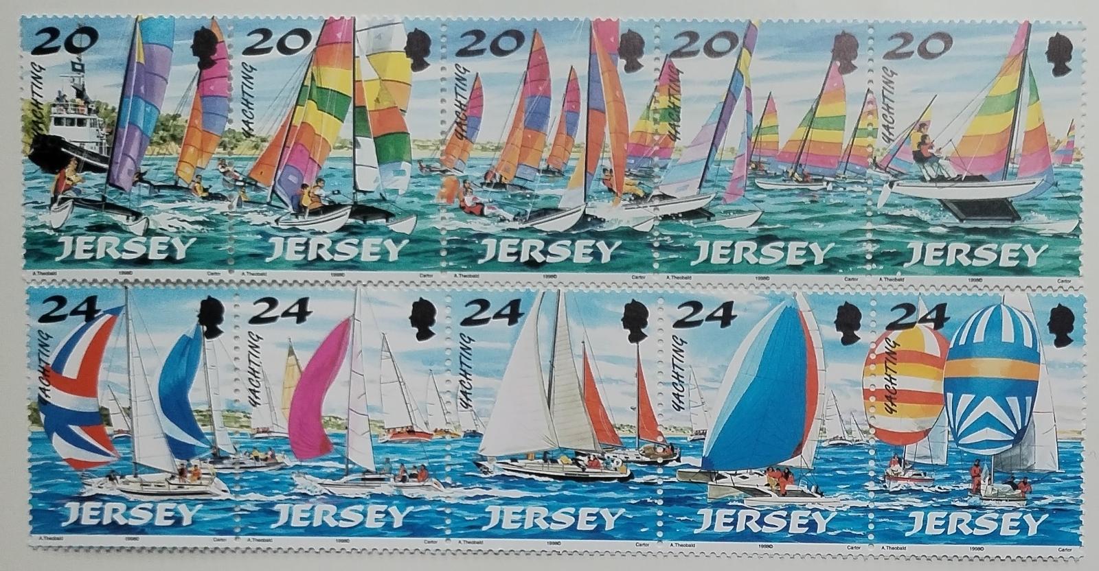 Jersey 1998 9€ Regata a lodě v pásce