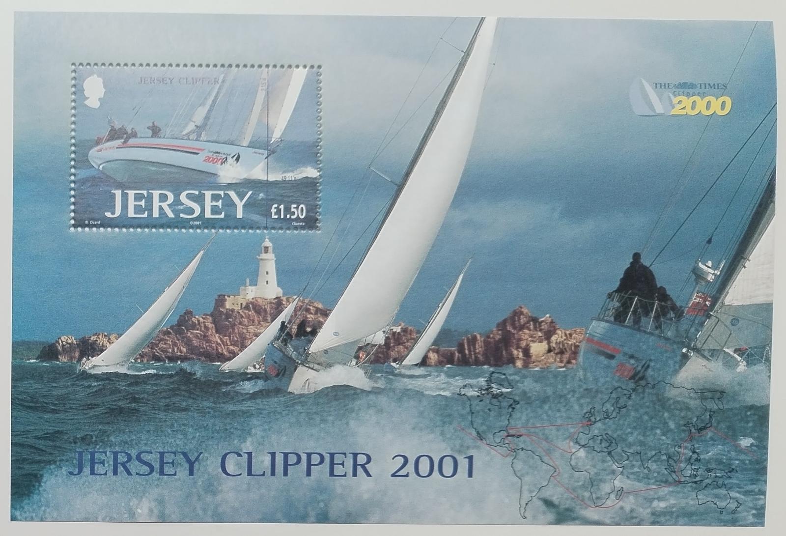 Jersey 2001 6€ Regata a lodě na ostrově