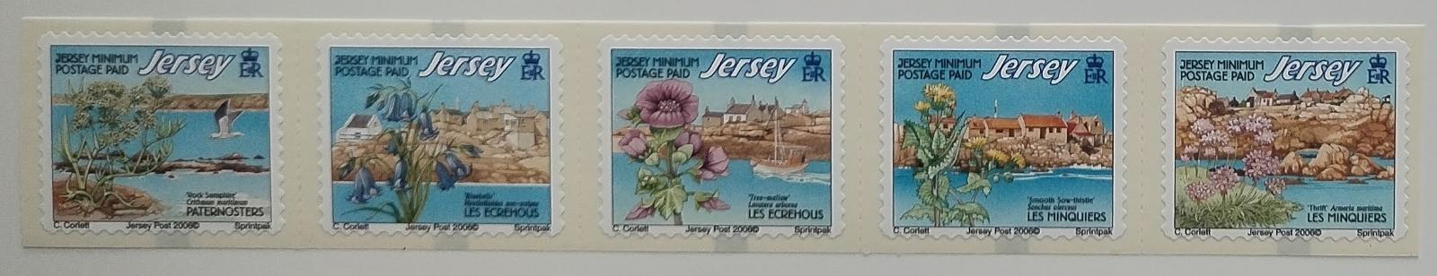 Jersey 2003 7,5€ Písmenkové známky - Květiny a pobřeží ostrova, flora