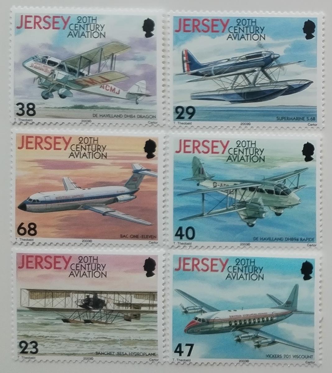 Jersey 2003 9€ Letadla a historie letectví