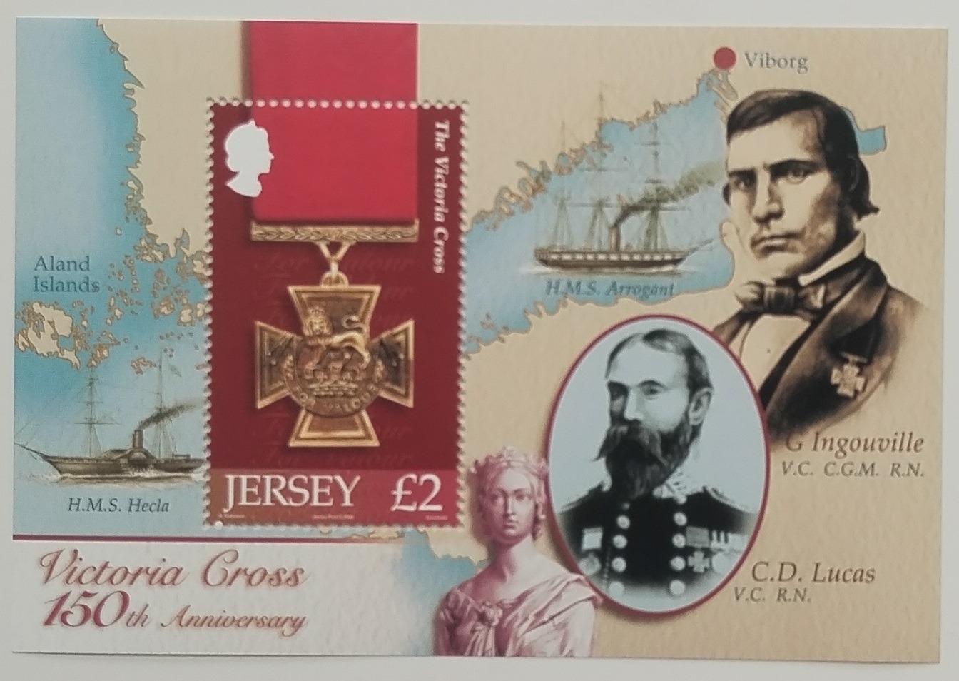 Jersey 2005 7,5€ Výročí udělení řádu Victoria Cross, Faleristika, Mapy