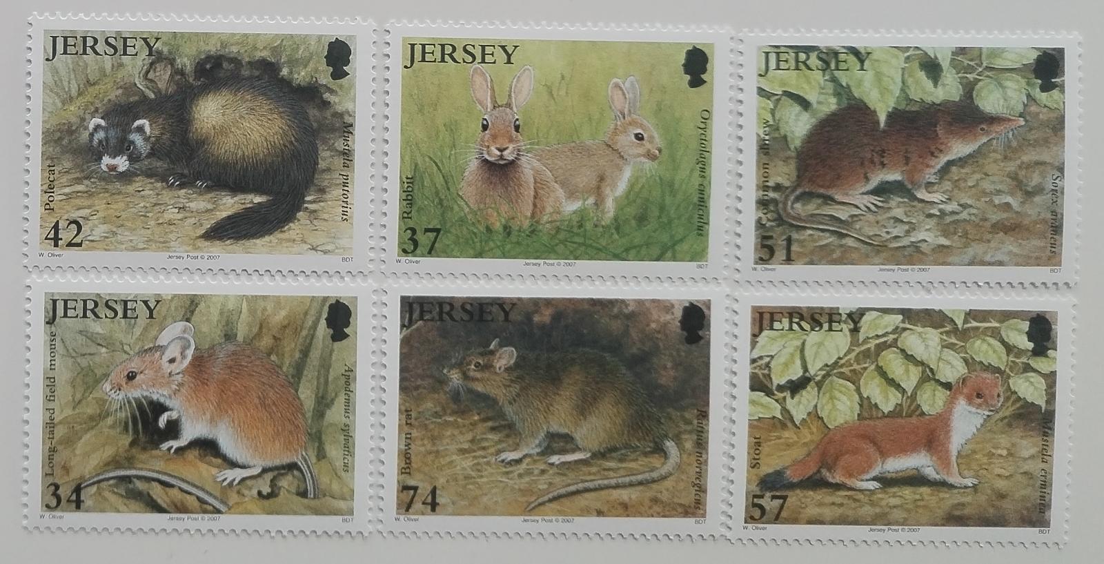 Jersey 2007 10€ Polní fauna, Hlodavci a lasice