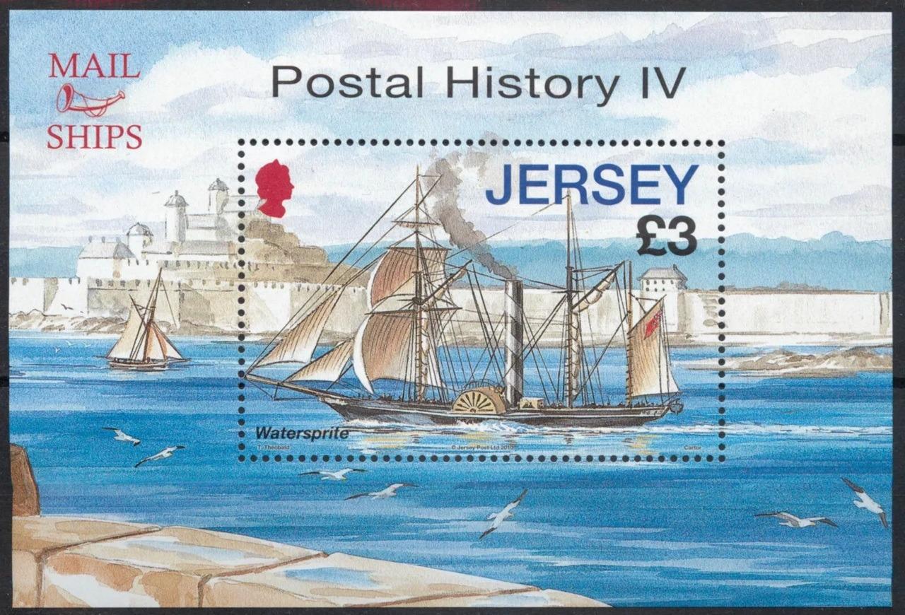 Jersey 2010 Poštovní lodě a přeprava, Plachetnice a parníky