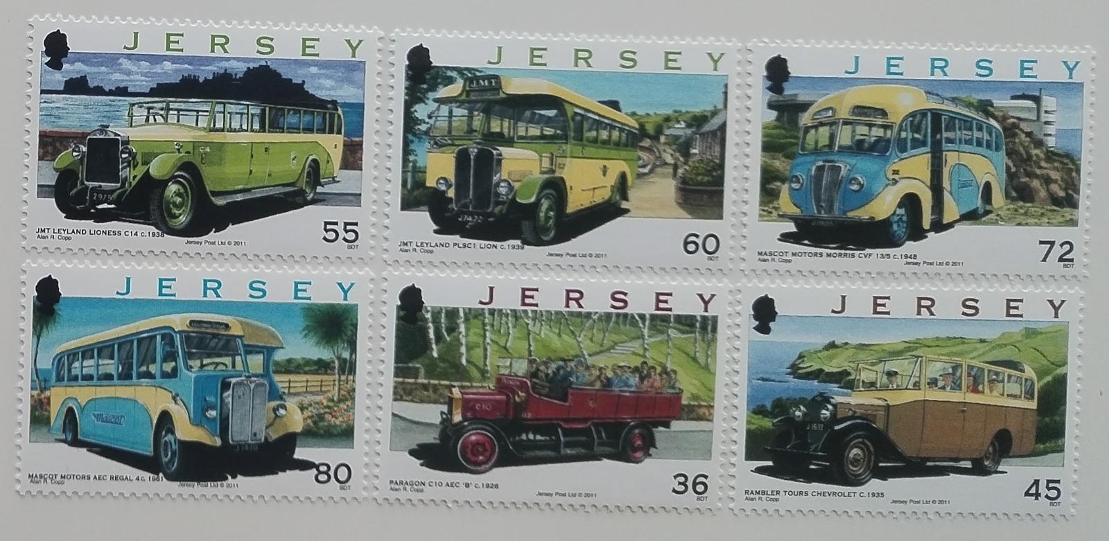 Jersey 2011 Autobusy a omnibusy na ostrově