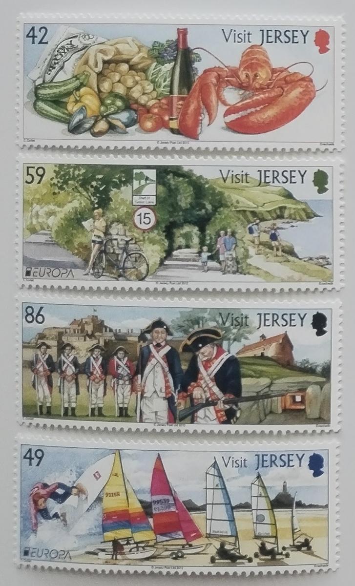 Jersey 2012 EUROPA - Turismus a volný čas, koloniální vojáci a lodě