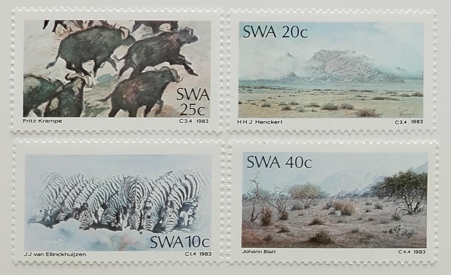 Jihozápadní Afrika 1983 Fauna v umění