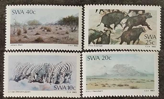 Jihozápadní Afrika 1983 Umění a obrazy země, Zebry