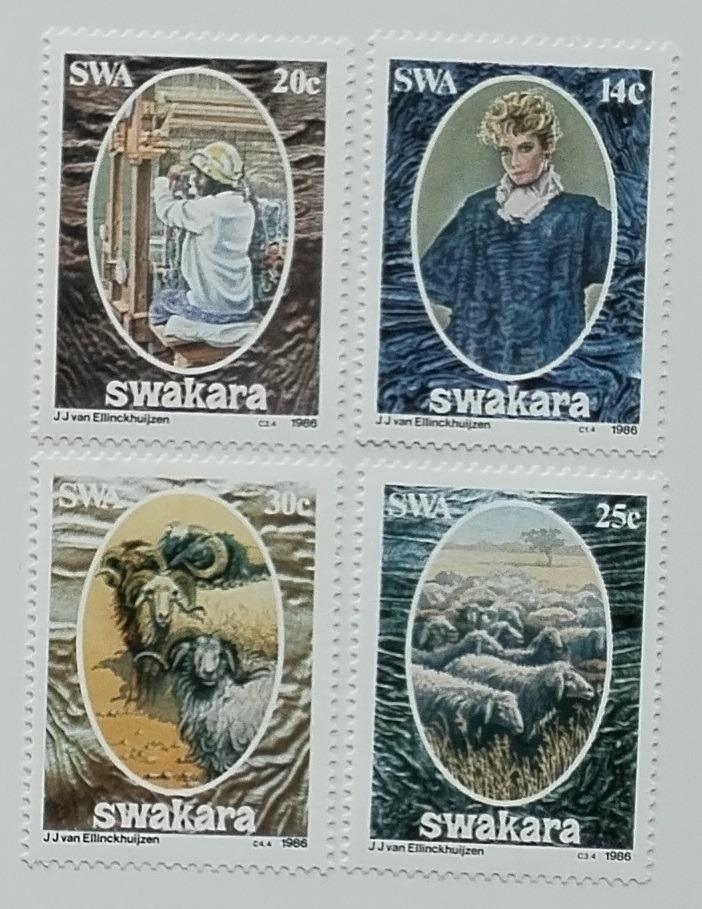 Jihozápadní Afrika 1986 Zpracování vlny, Ovce a domácí fauna