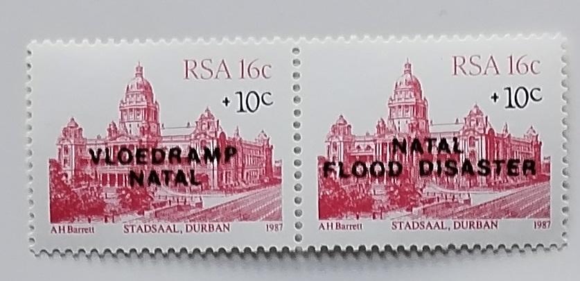 Jižní Afrika 1987 1,2€ Přetisk záplav a povodní