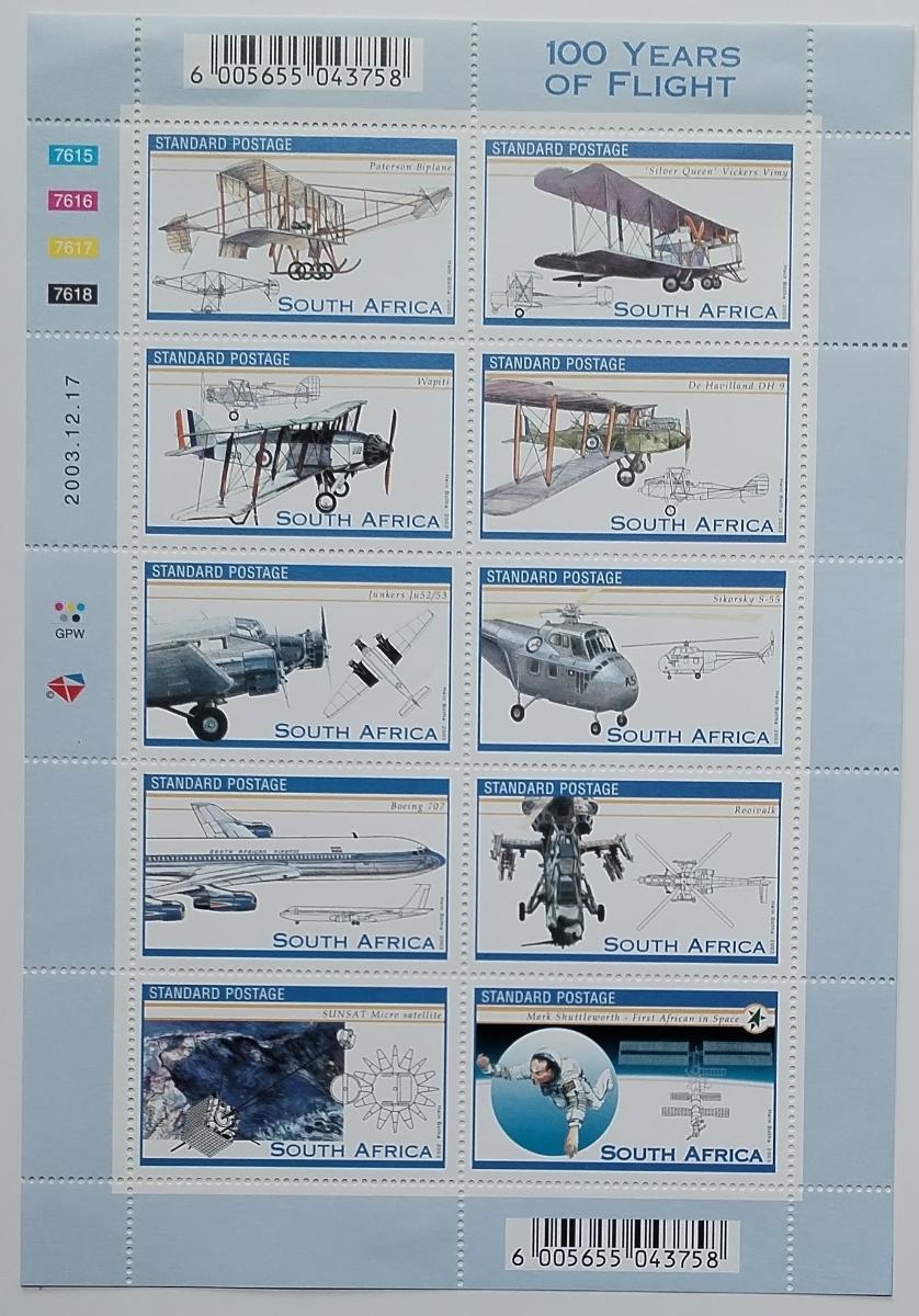 Jižní Afrika 2003 Století prvního letu, Historická letadla a aviatika