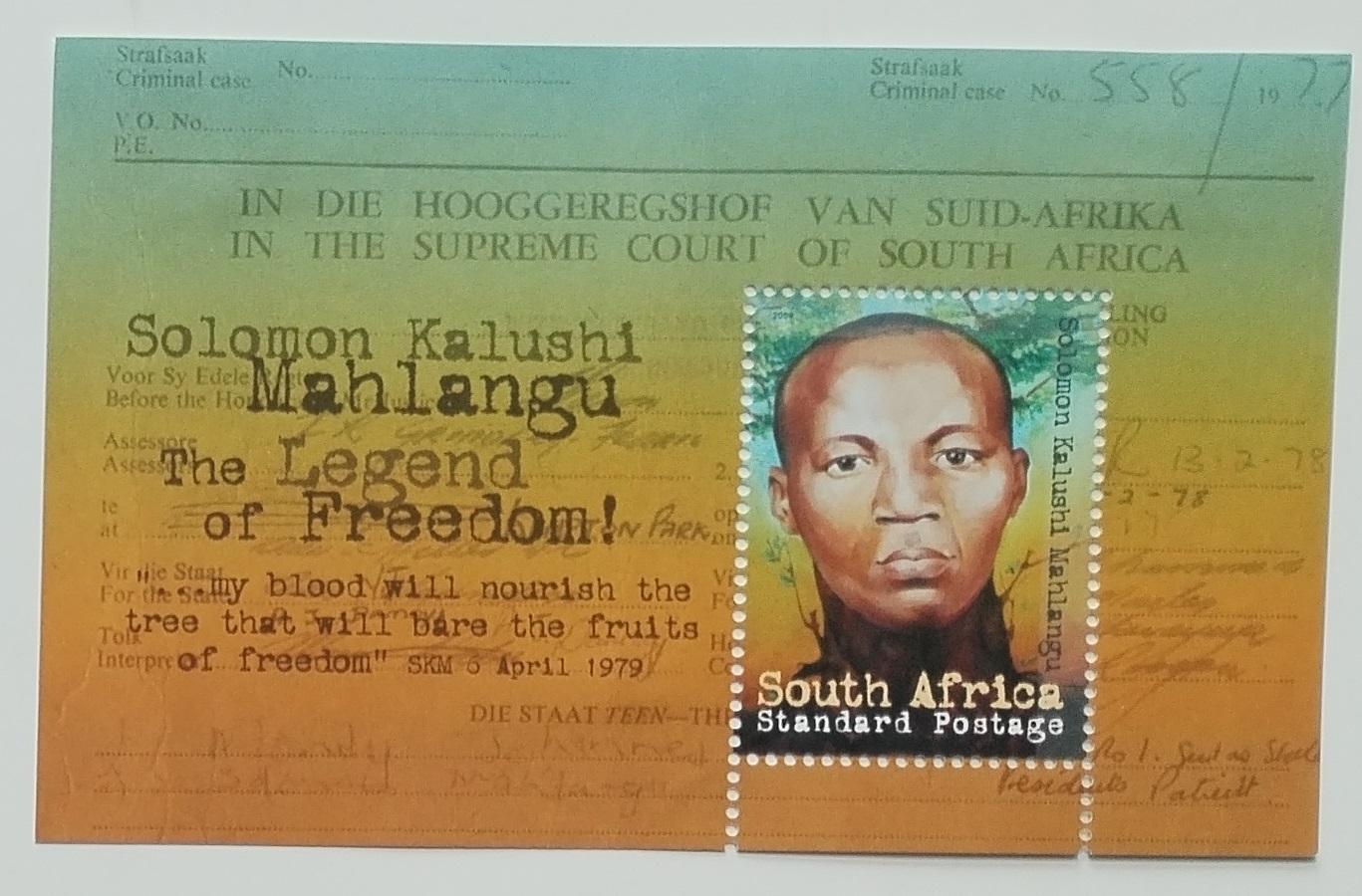 Jižní Afrika 2009 Bojovník za svobodu Mahlangu