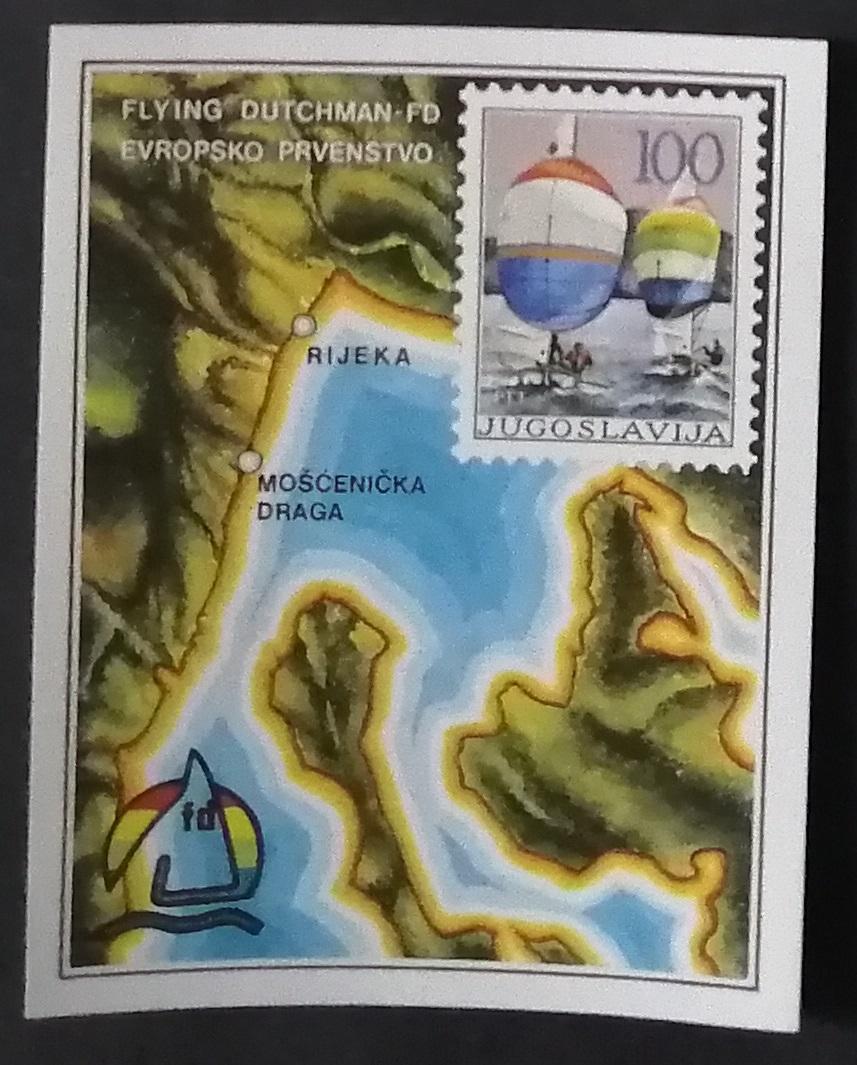Jugoslávie 1986 Bl.28 4€ Vítězství na závodě lodí, plachetnice