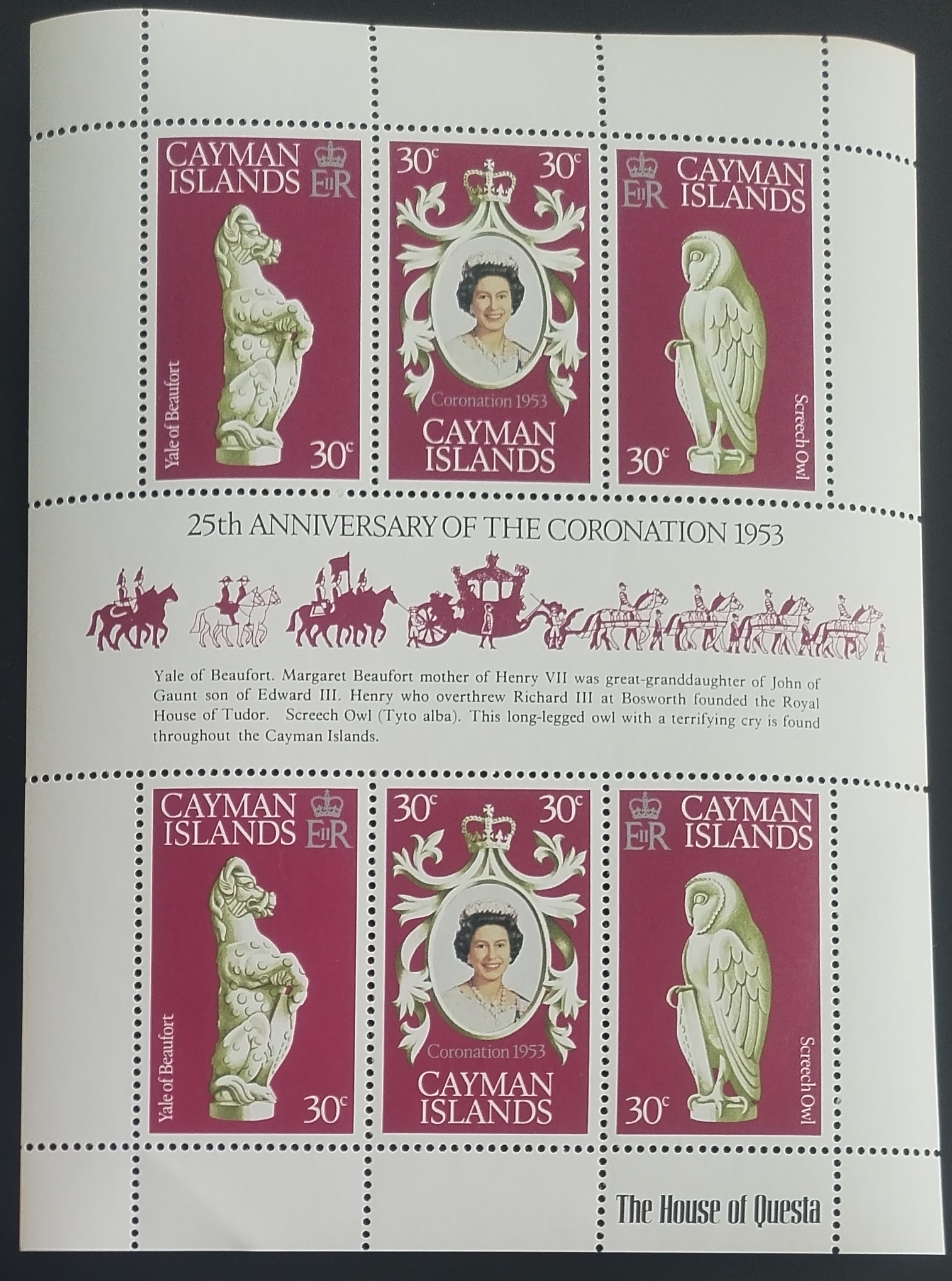 Kajmanské ostrovy 1978 Výročí korunovace královny