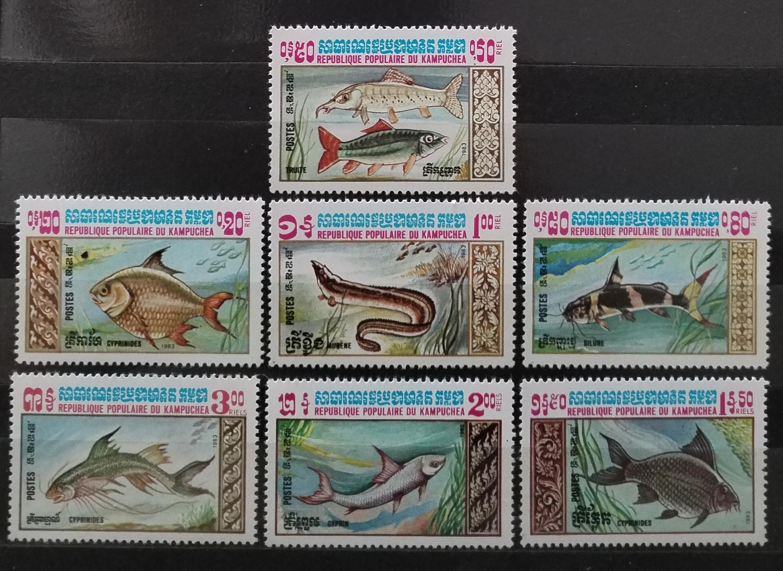Kambodža 1983 Ryby a jejich druhy