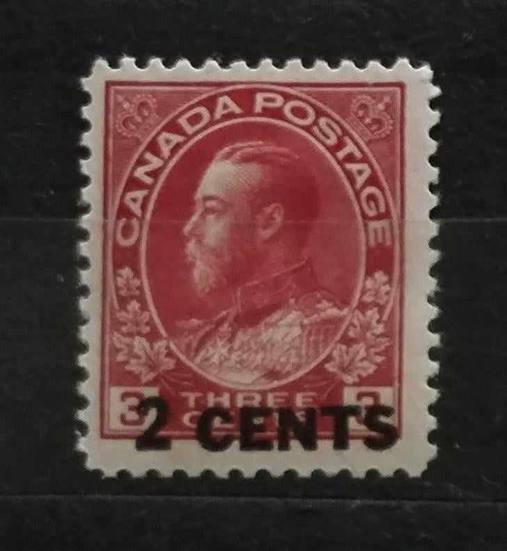 Kanada 1926 50£ Přetisk nové hodnoty Jiří V.