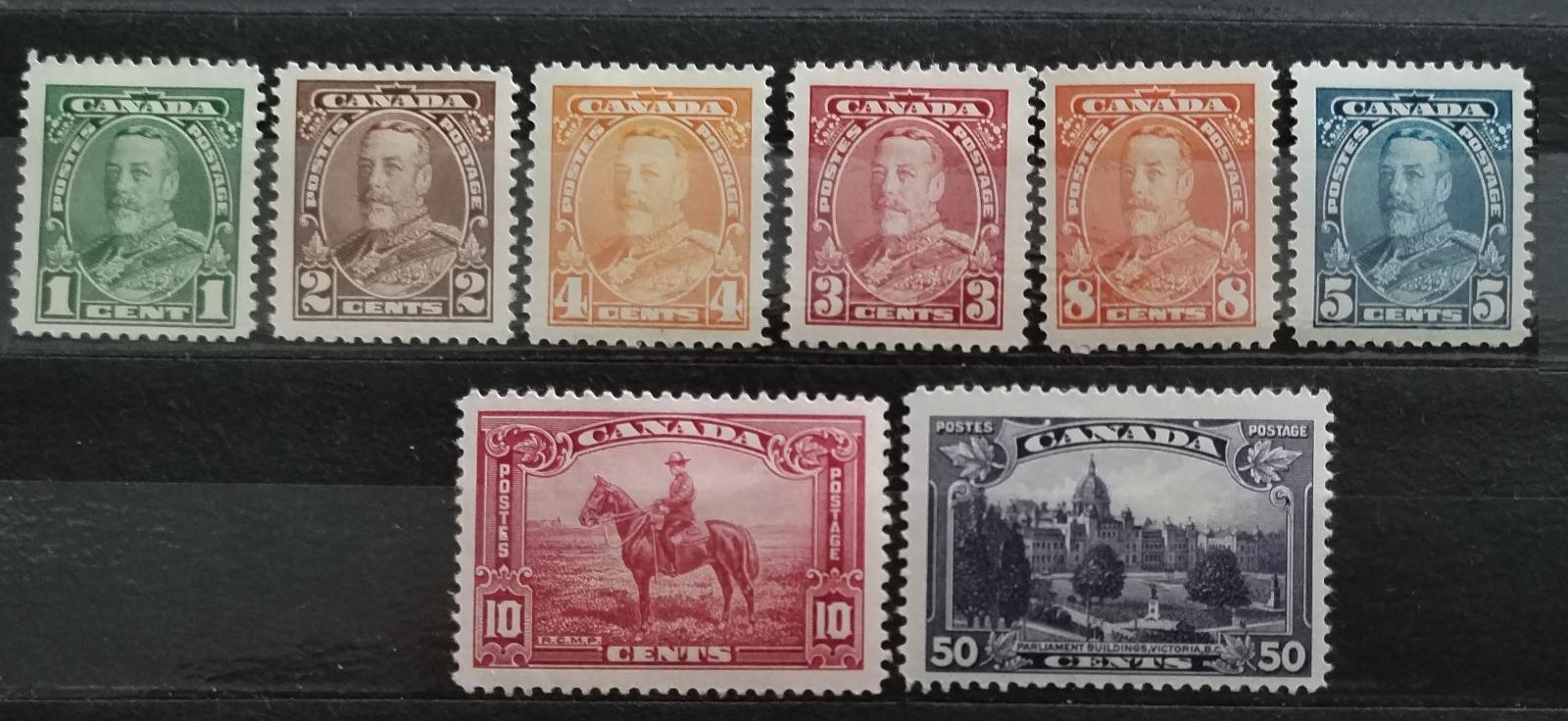 Kanada 1935 +45£ Výběr z definitivy Jiří V. po 50c
