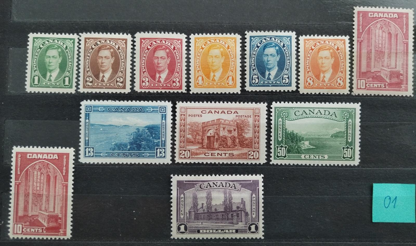 Kanada 1937 180£ Definitiva krále Jiřího VI. s dotisky (popis)