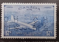 Kanada 1946 SGOS18 60£ Úřední perfín, circumflex accent