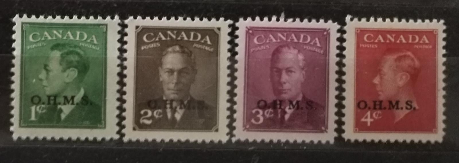 Kanada 1949 SGO162-4 33£ Úřední přetisky do 4c