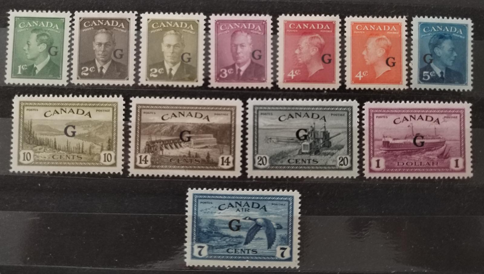 Kanada 1950-2 O178-0 200£ Úřední přetisky, Král Jiří VI. a výjevy země