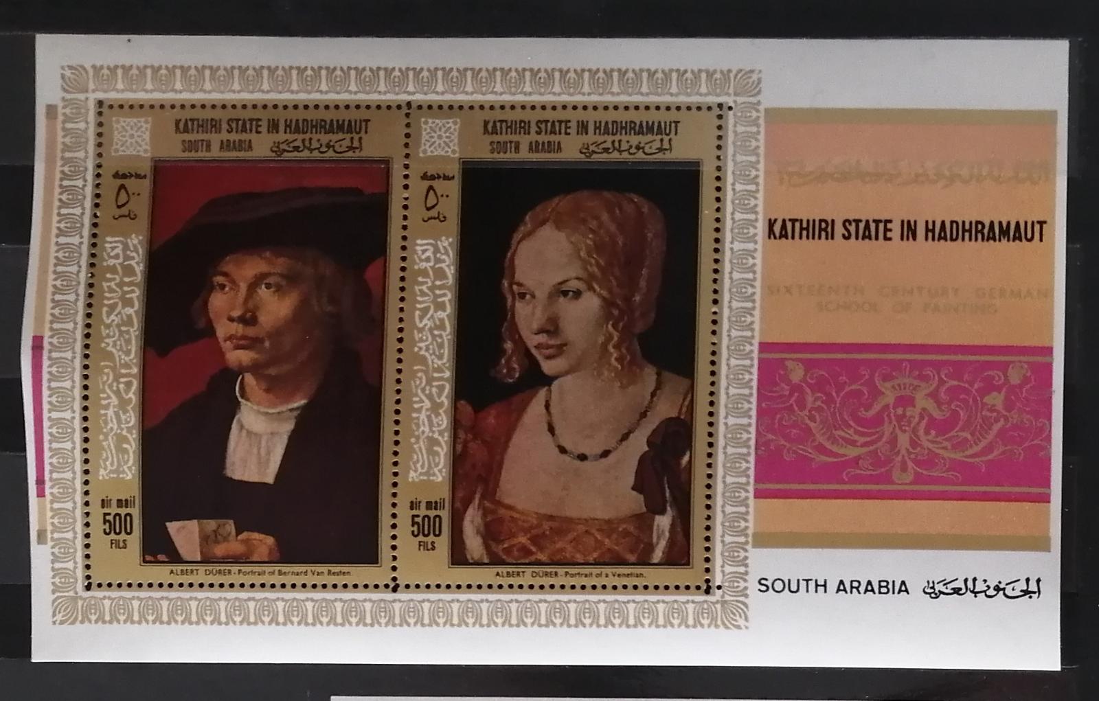 Kasírský stát Seiyun 1968 Bl.21A 16€ Tiskař Durer a jeho umění, Obrazy