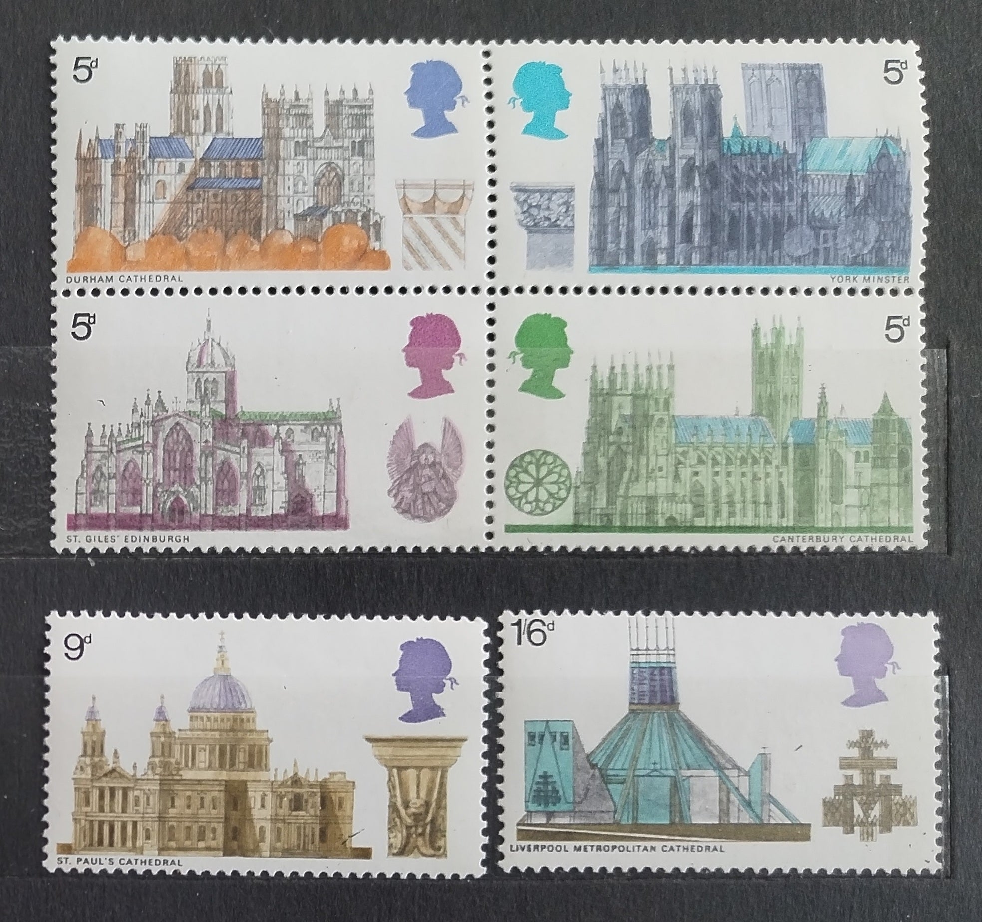 Velká Británie 1969 Katedrály a stavby