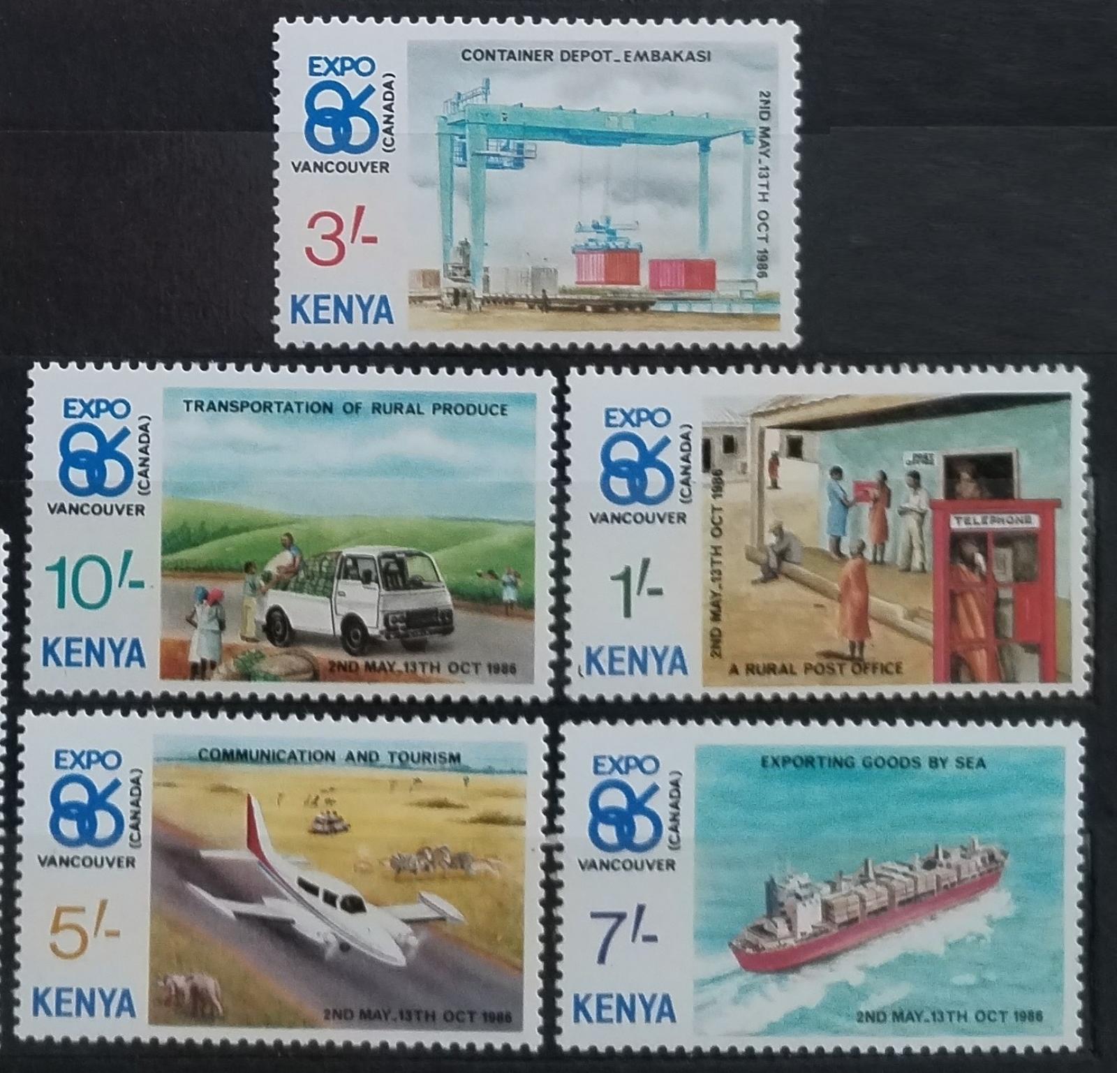 Keňa 1986 20€ EXPO VANCOUVER, Letadla a lodě
