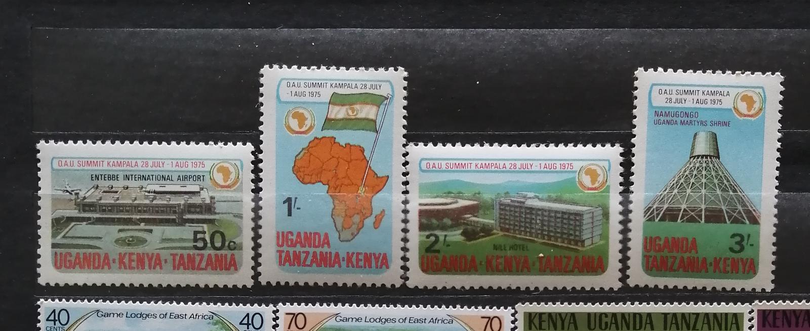 Keňa, Uganda & Tanzanie 1975 - komplet, africký summit, konference