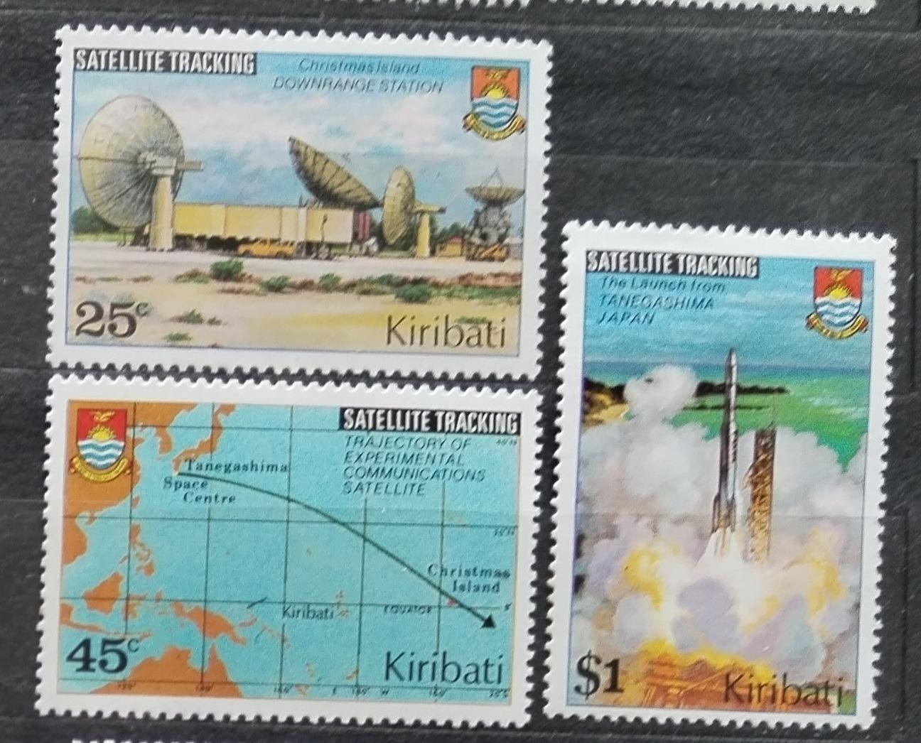 Kiribati 1980 Satelitní sledování, Vesmír a rakety