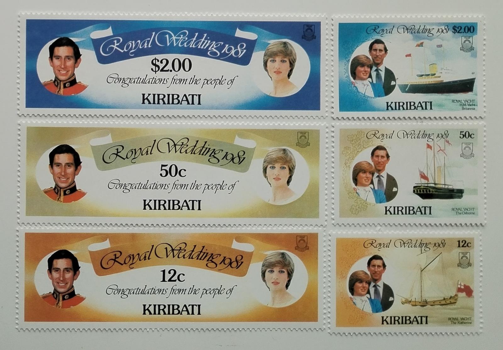 Kiribati 1981 Svatba princezny Diany a krále Karla III.