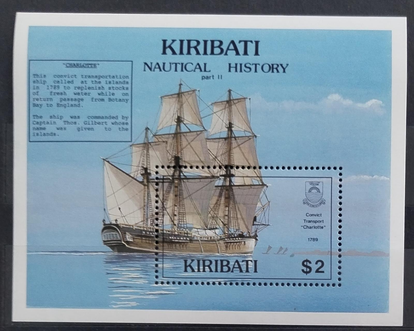 Kiribati 1990 Historické lodě a plachetnice