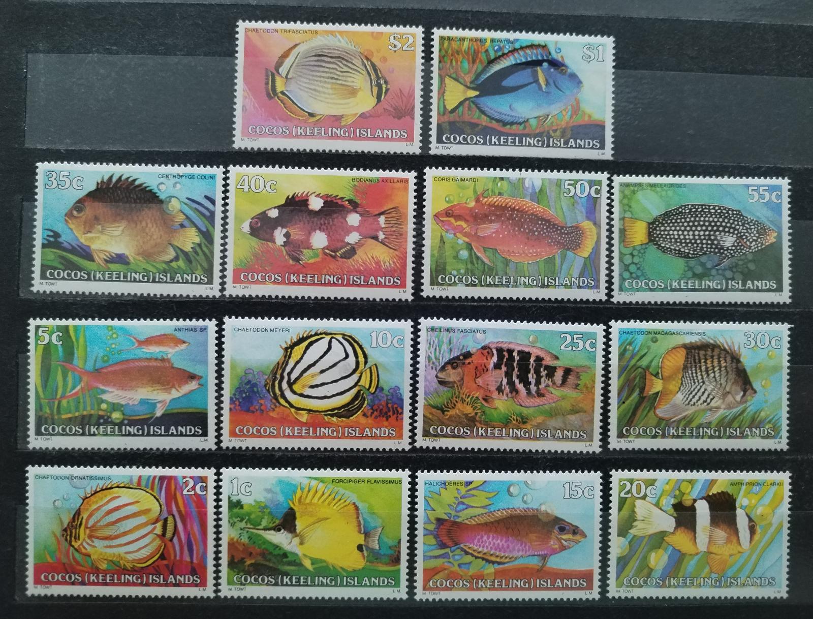 Kokosové ostrovy 1979 Definitiva - Ostrovní ryby a fauna