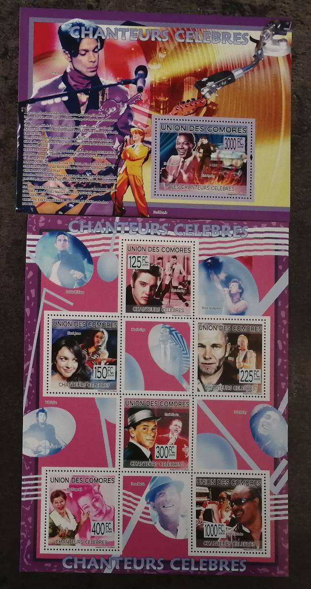 Komory 2009 26€ Slavní zpěváci - Ella Fitzgerald, Sting, Frank Sinatra