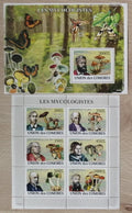 Komory 2009 Mi.2051-6+Bl.465 28€ Slavní mykologové, houby a flora