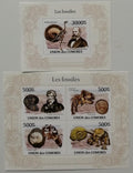Komory 2009 Mi.2642-5+Bl.564 24€ Paleontologové a fosílie, pravěká f.