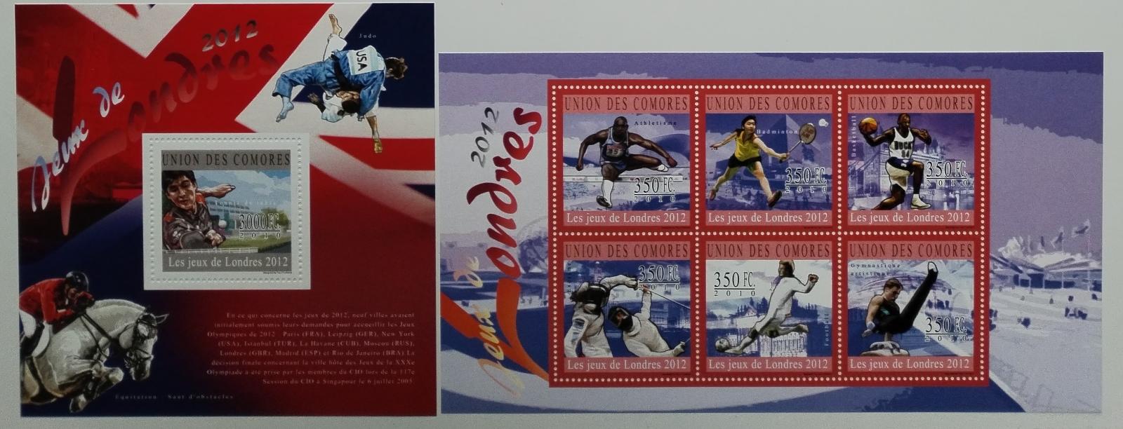 Komory 2010 25€ Olympijské hry Londýn, Sport a medailisté