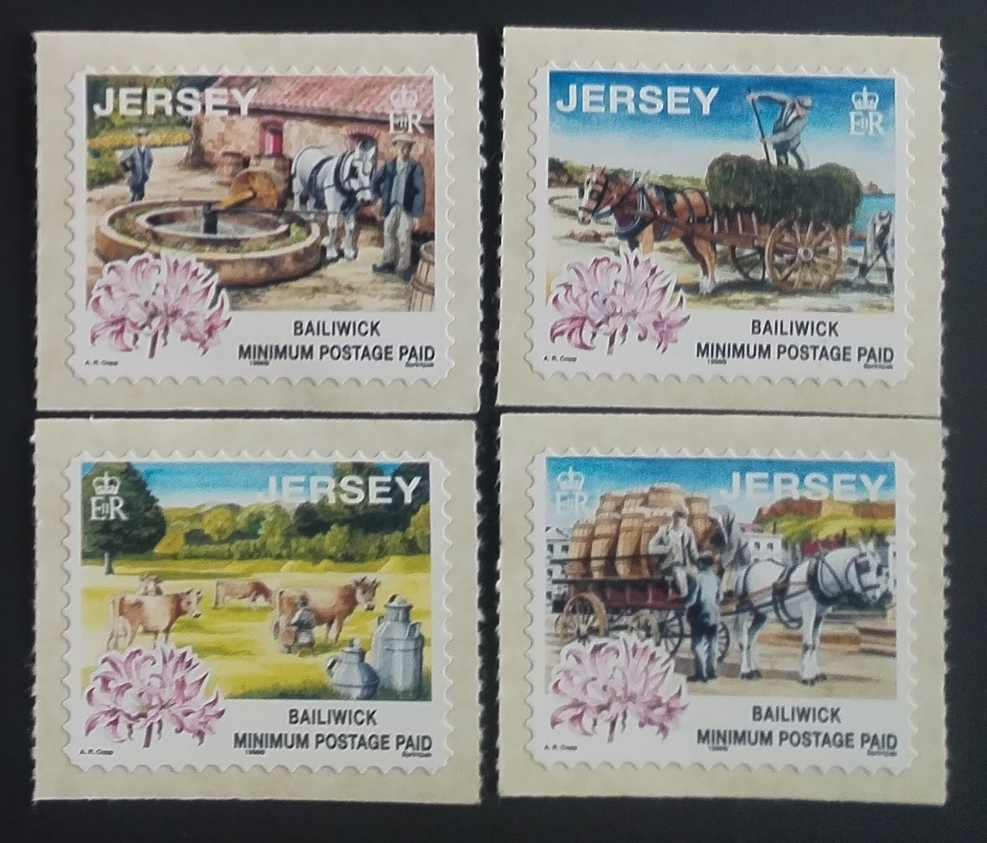 Jersey 1998 Koně a flora ostrova