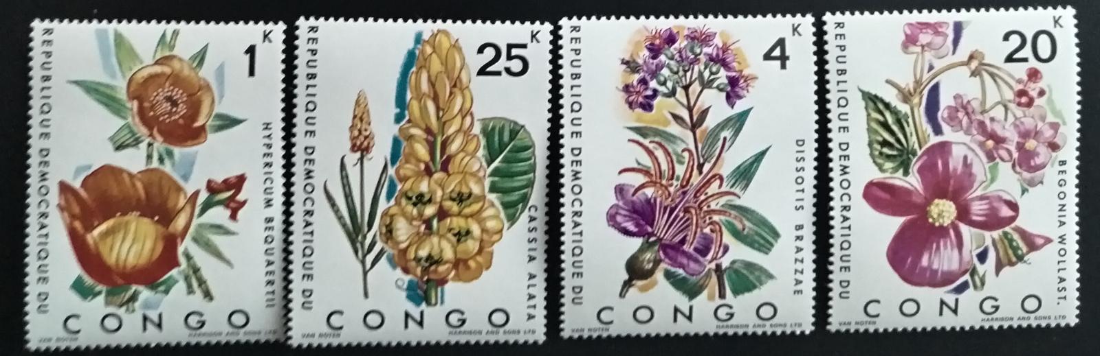 Kongo 1971 30€ Tropická flora a květiny Afriky