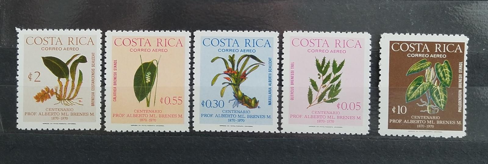 Kostarika 1976 Století botanika Brenese, Orchideje a květiny