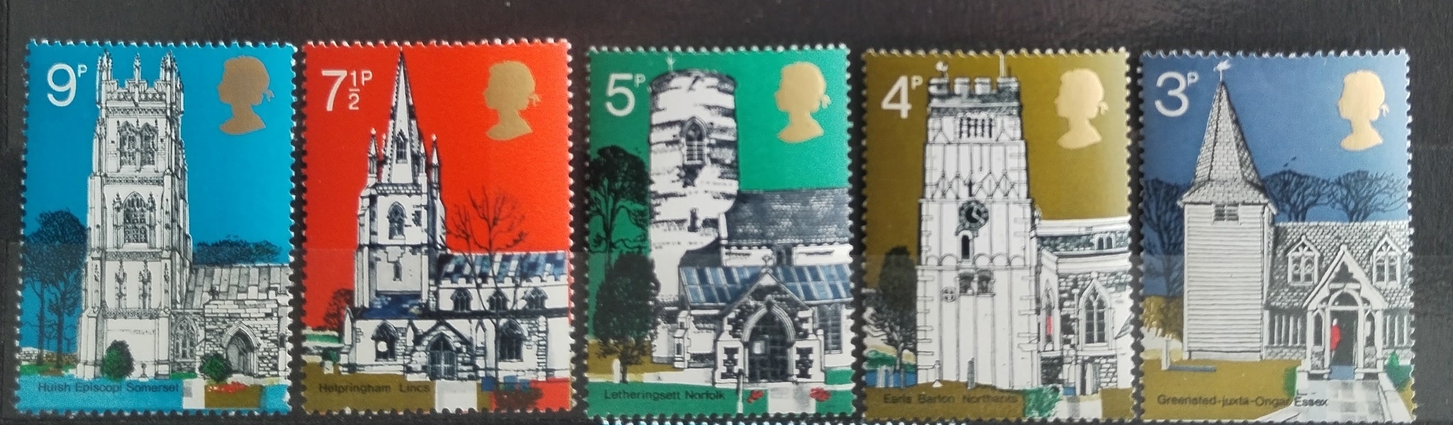 Velká Británie 1972 Staré vesnické kostely
