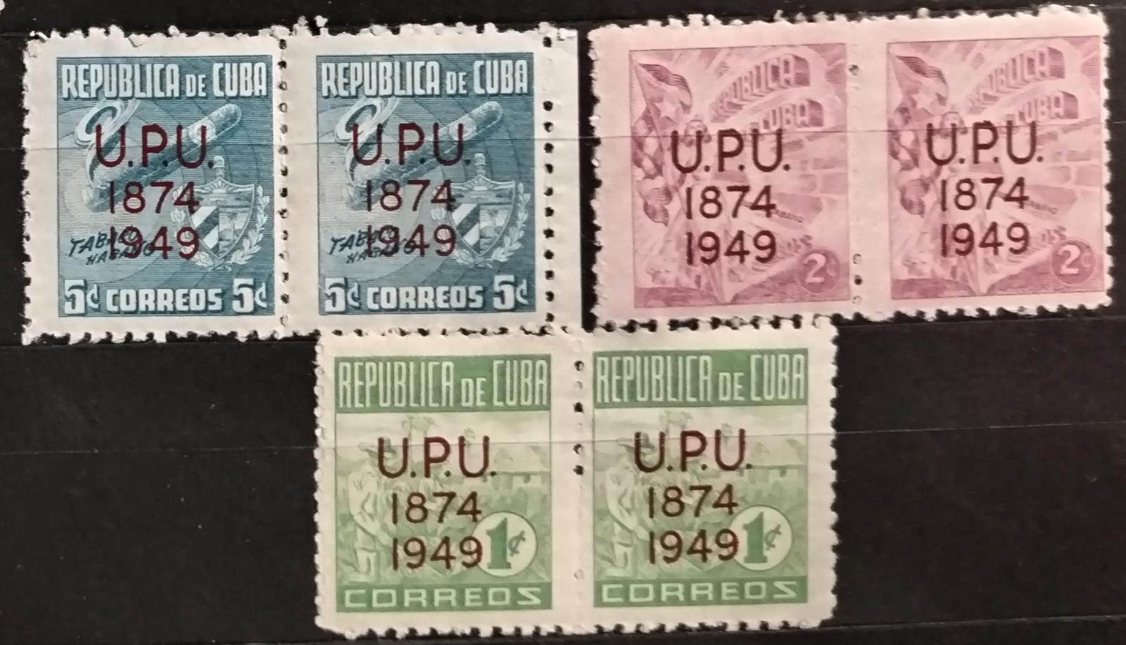 Kuba 1950 Výročí Světové poštovní unie, UPU (1949) PÁRY