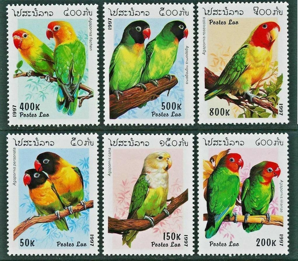 Laos 1997 Papoušci a asijští ptáci