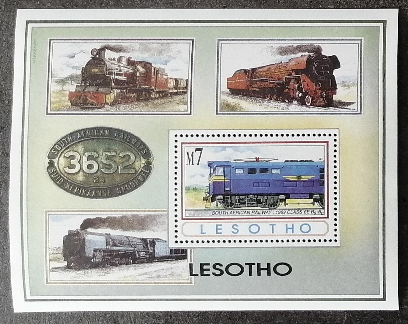 Lesotho 1993 Bl.105 8,5€ Diesel lokomotivy Jižní Afriky, Vlaky