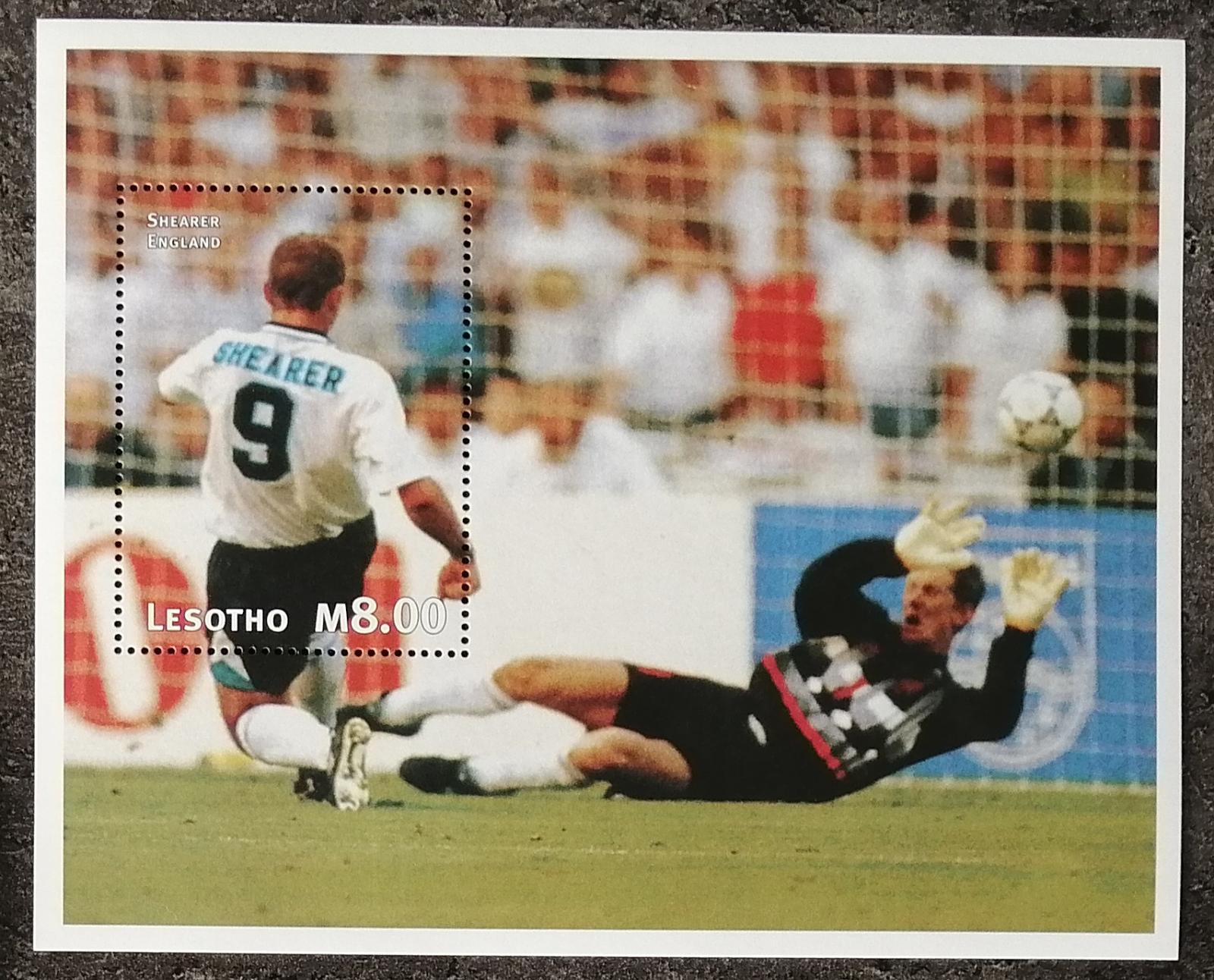 Lesotho 1997 Bl.122 4,5€ Mistrovství ve fotbale, Shearer